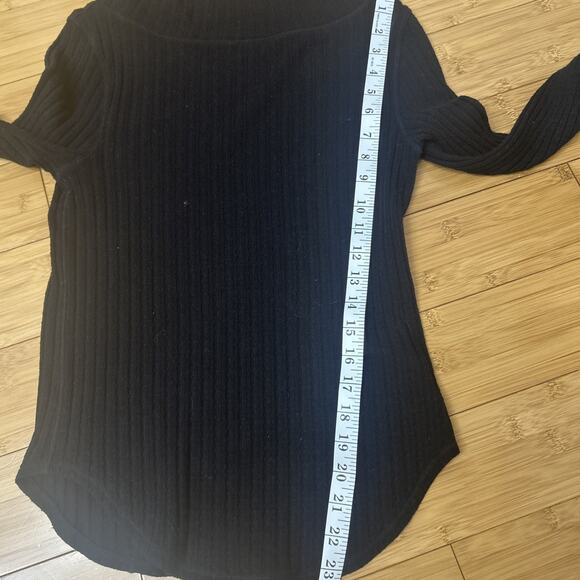 FREE PEOPLE Mixed Cuff Mock Neck Ribbed Knit Sweater Modern Boho Indie Sz M - Picture 6 of 6